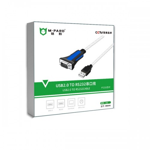 Cáp USB to Com 9 RS 232 M-Pard MD095 dài 1.8m (Đầu đực)