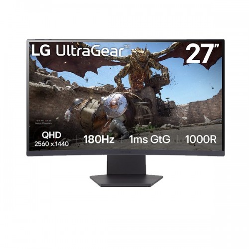 Màn Hình Gaming LG 27GS60QC-B.ATVQ | 27 inch, 2K, VA, 180Hz, 1ms, chân xoay, Cong 1000R