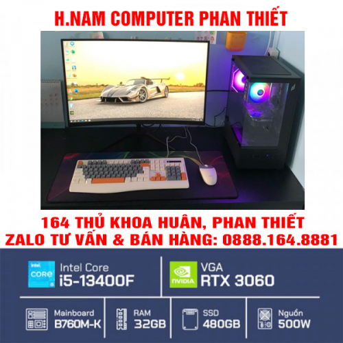 Trọn bộ PC Gaming - B760 iNTEL i5 13400F VGA 3060 LCD 27 inch CONG