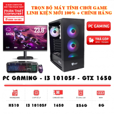 Trọn bộ PC H510 CPU i3 10105F VGA 1650 LCD 24 inch 100Hz